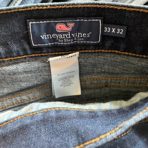 VINEYARD VINES Relaxed Fit Stretch Denim Blue Jeans Men Size 33X32 Pants - Picture 6 of 6